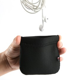 4 x 4 inch Neoprene Protective Carrying Snap Case Bag Pouch for Earphones/Cables etc.(Earbud Case)