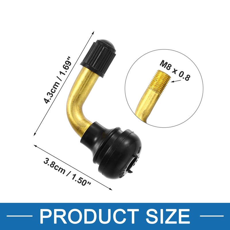A ABSOPRO Tire Valve Stem 90 Degrees PVR70 Valve Extension
