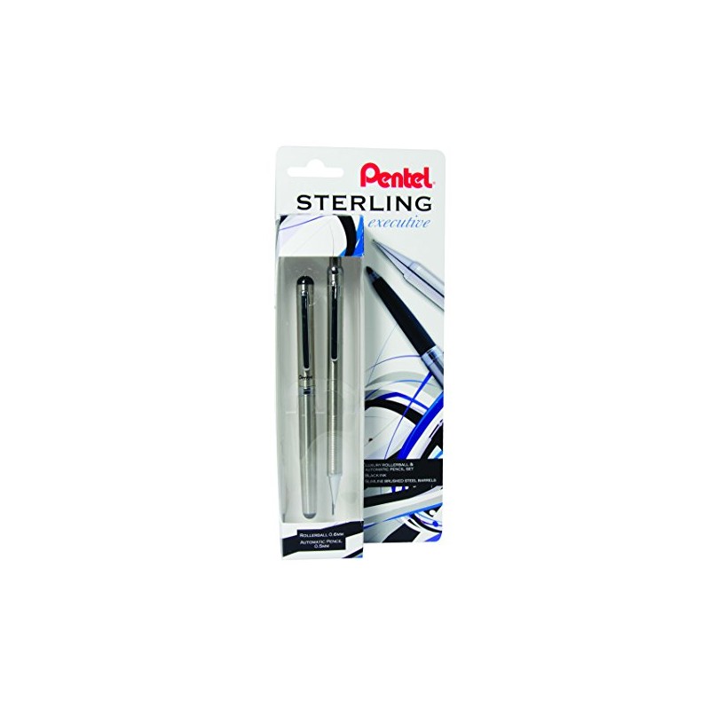 Pentel Sterling Executive Rollerball and Auto Pencil Gift Set -
