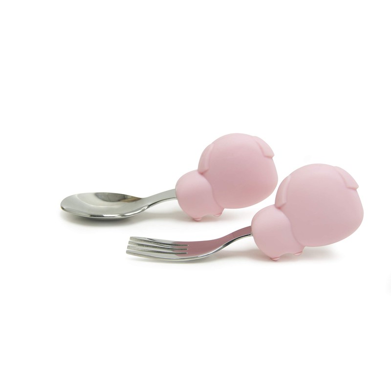 Palm Glass Spoon & Fork Pig MMPG-PG