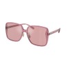 Coach HC8368D CH572 Sunglasses, TRANSPARENT ROSE FRAME / PINK SOLID