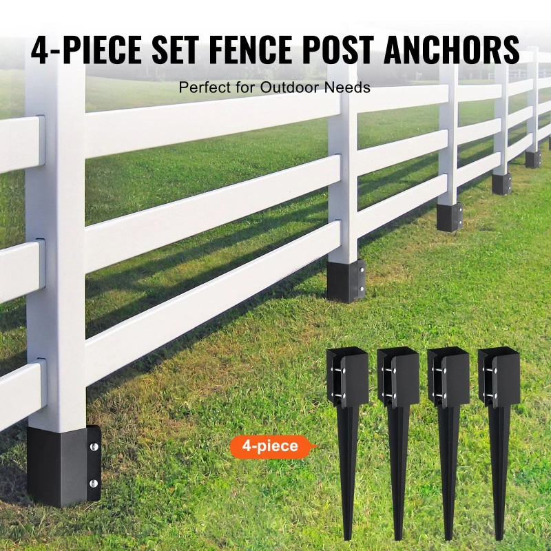 4 Pack Fence Post Anchor Ground Spike 24 X 4