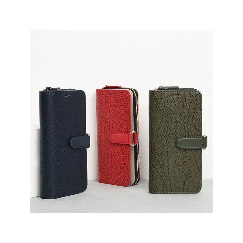 Design Skin (신세계김해점)( 대형 ) 더블 지퍼 포켓 ver.2-크로코테일/네이비 ITM19509