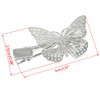 Yueton 1 Pair Silver Butterfly Hair Clip Hair Accessories, Bride