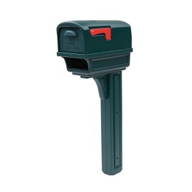 Architectural Mailboxes Gentry Plastic, Dual Access, Mailbox and Post Kit, GGC1G00AM, Green, Large Capacity