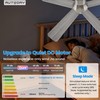 Autoday 42 Inch Low Profile Ceiling Fan with Light, Burshed
