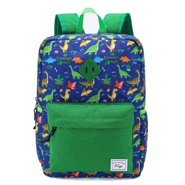 Kasgo Kids Backpack, Cute Dinosaur Boys School Backpack Lightweight Toddler Rucksack Children Bookbag Kindergarten Preschool Daypack Schoolbag with Chest Buckle for Daily Travel Campig, Geen Dinosaur