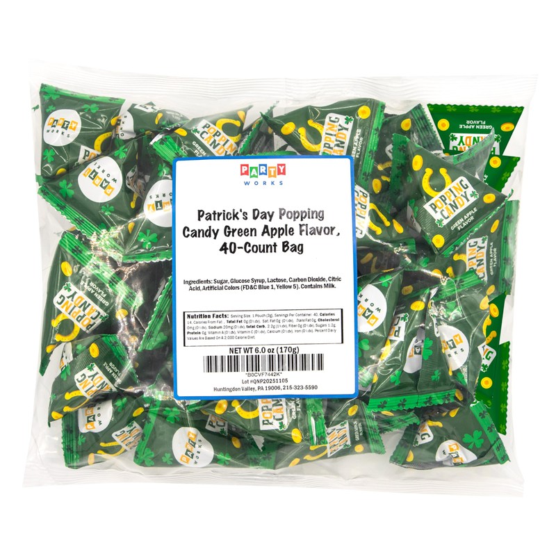 St Patrick's Day Candy - 40 Mini Packs - Popping