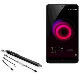 BoxWave Stylus Pen Compatible with 360 N4 - EverTouch Capacitive Stylus, Fiber Tip Capacitive Stylus Pen - Jet Black