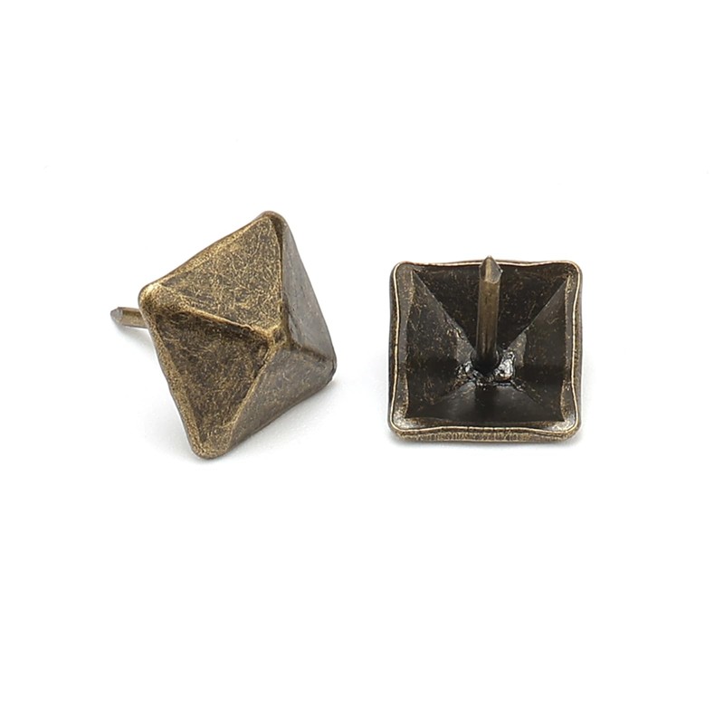 Unxuey 50pcs Upholstery Tacks, Furniture Decorative Thumbtacks, Antique Push Studs