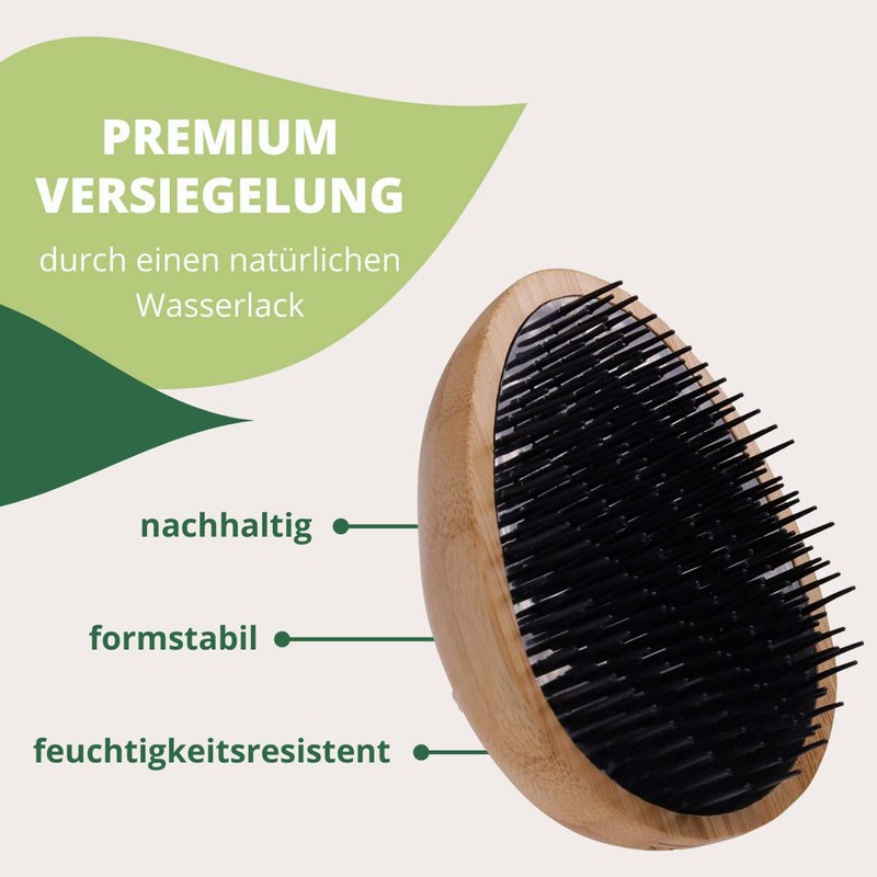 PARSA Beauty Professional Detangling Brush Made of FSC Certified Bamboo