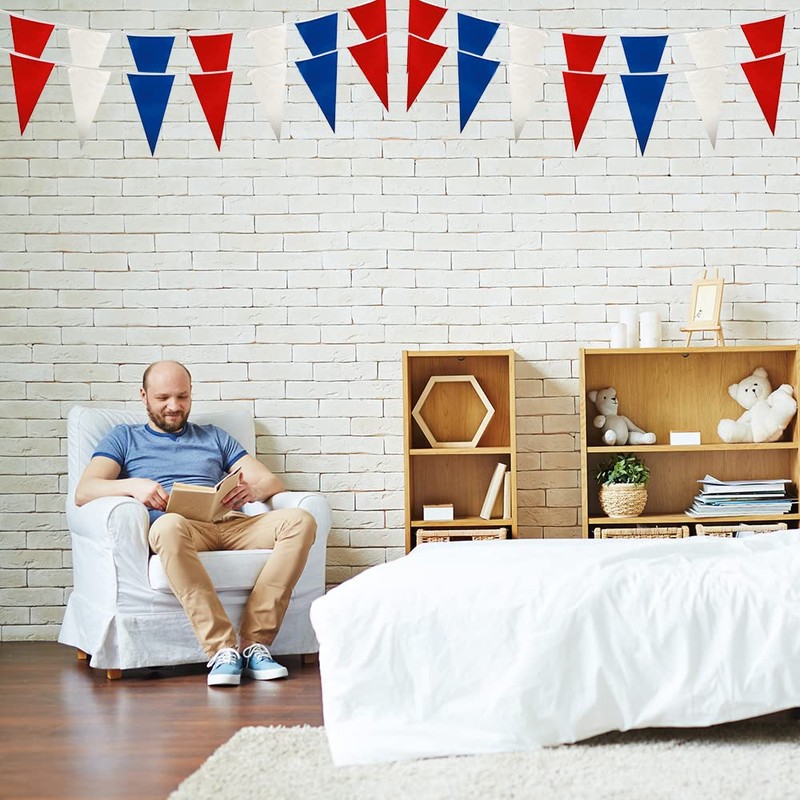 1ABOVE 10M Red White and Blue Bunting Garland Union Jack