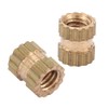 Hilitand 100pcs M2.5 Thread Brass Knurled Threaded Insert, Embedment Nuts