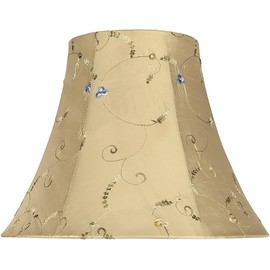 Aspen Creative 58051A, Bell Uno Lamp Shade, Gold, 7" Top x 14" Bottom x 11" Slant Height, Slip UNO 36mm