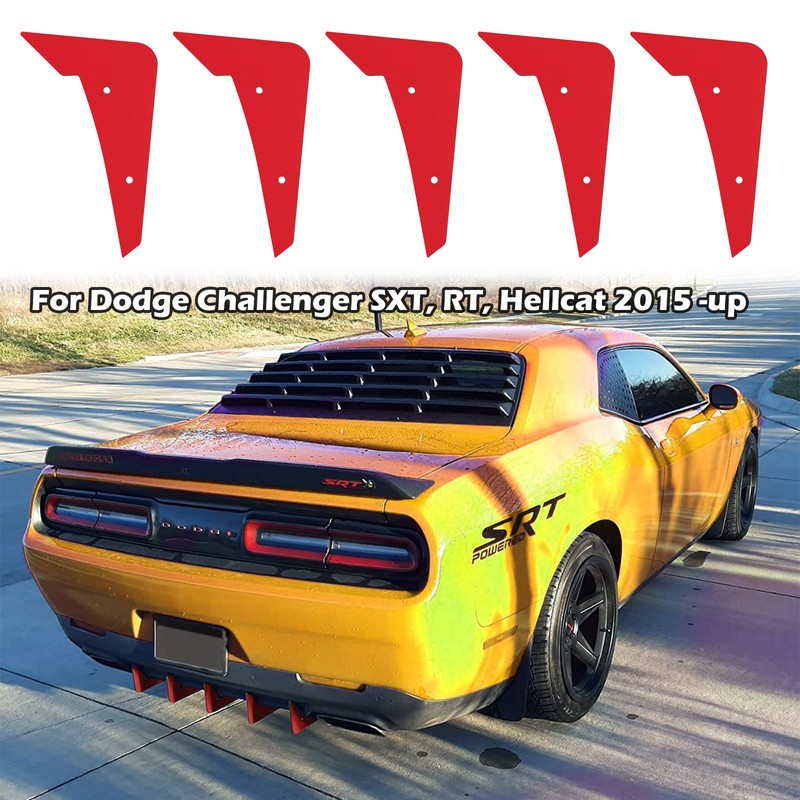 Rear Diffuser V3 5 Fins Set For Dodge Challenger 2015-2024