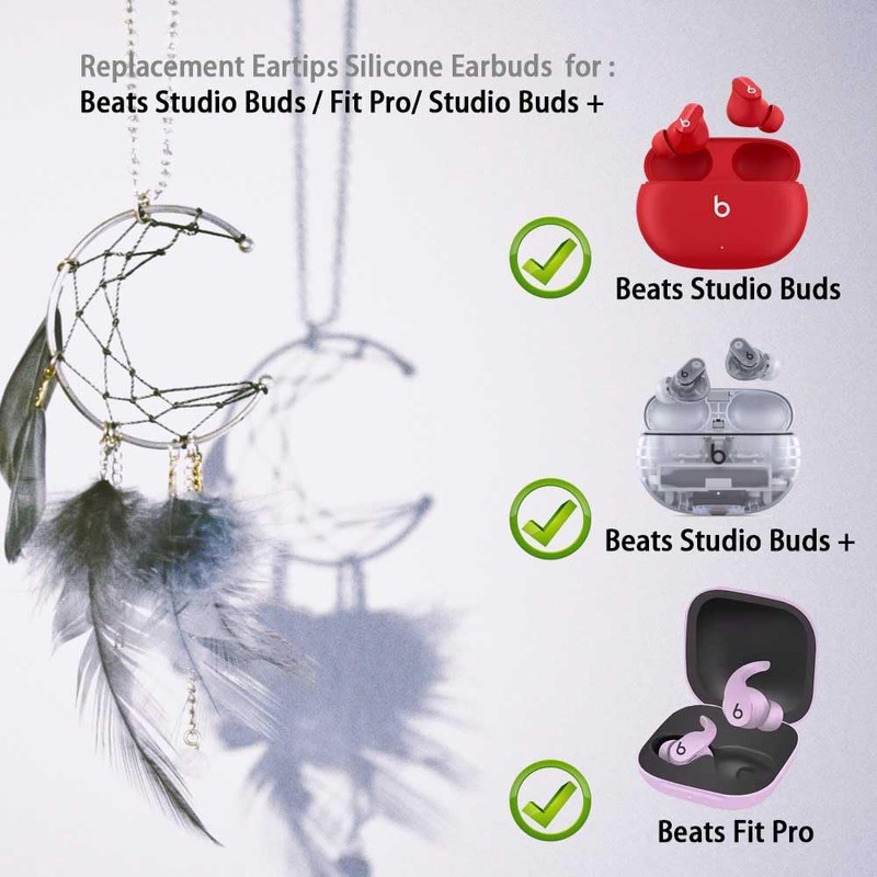 SENLIXIN Replacement Eartips for Beats Studio Buds/Fit Pro/Studio Buds+, Silicone