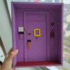 Wooden Purple Door Keychain Holder Hooks Storage Wall Hanger Shelf