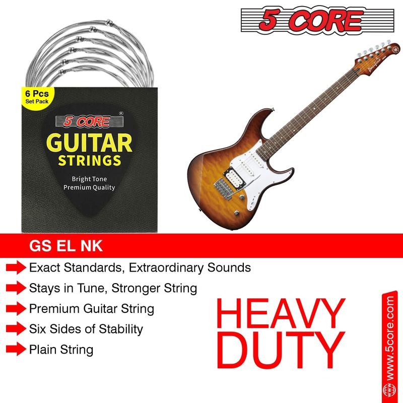 5 Core Electric Guitar Strings for 6 String Guitars Nickel