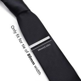 HONEY BEAR Christian Cross Tie Clip Bar for Men Normal Standard Size Tie 2.12inch Business Wedding Gift 5.4cm Shinny Silver