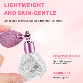 Suhunide Shimmer Setting Spray & Body Glitter Powder/Waterproof/Long-Lasting (Festival, Face, Body)