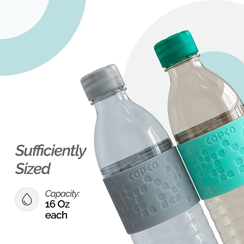 Copco Plastic Water Bottle with Chug Lid, Reusable, BPA Free,