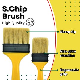 PANCLUB Paint Brushes for Walls I Chip Brush Set 1.5 inch 36 Pack I S.Chip Brush Never Lose Bristles I 100% Plastic I for Paint, Glues, Stains and Single Material