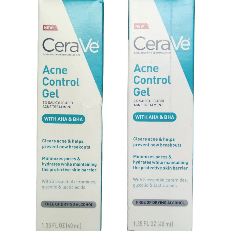 2 pack CeraVe Acne Control Gel with AHA & BHA