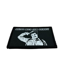 Polizeimemesshop Officer Doofy Ich melde Mich zum Dienst Textile Patch with Velcro - Police