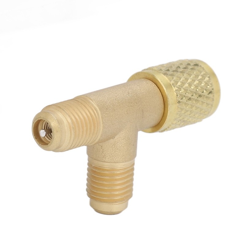 1/4in Valves Core Brass Tee Adapter Quick Coupler Access Tee