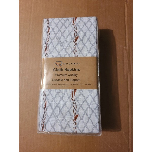 RUVANTI Cloth Napkins set of 12 20x20 Inches Napkins Cloth