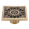 Copper Floor Drain Squared Retro Large Flow Odor Proof Shower