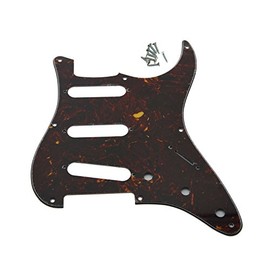 KAISH 8 Hole Vintage Strat SSS Guitar Pickguard ST Pickguard for USA/Mexico Stratocaster / Strat Dark Tortoise