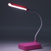 2 Sets LED Desk Lamp Pink Flexible Gooseneck Foldable Home