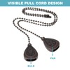 SmoTecQ Ceiling Fan Pull Chain Extenders 2 Pack, Decorative Waterdrop