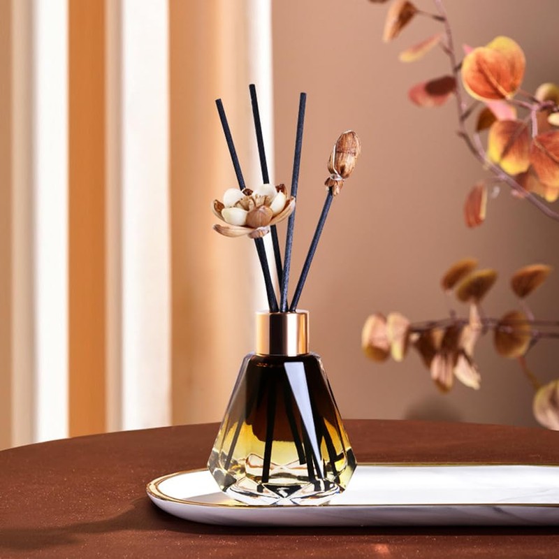 UPSTORE 2Pcs 60ml/2oz Diffuser Bottles Empty Refillable Glass Diffuser Jars