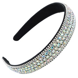 scicent Hair Accessories Wedding 1 Piece Headband Large Headpiece Rhinestone Bling Hair Bands Hair Band Wedding Bridesmaid Styling Accessories for Women Girls - 16716