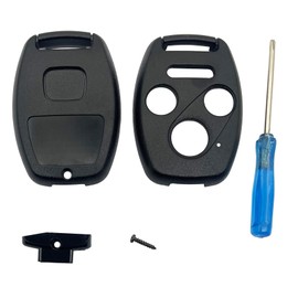 vurbemes Replacement Key Fob Cover fit for Honda 2003-2012 Accord 2005-2010 Civic 2005 2006 CR-V Pilot Ridgeline Odyssey Remote Control Key Fob Shell (Black Pink)