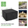 Fire Pit Cover Square, 32×32 lnch Heavy Duty Waterproof 600D