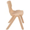 Flash Furniture Whitney 2 Pack Natural Plastic Stackable School Chair