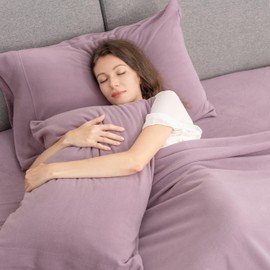 Berkshire Blanket Luxury Soft Microfleece King Sheet Set, Warm and Durable, All Season Sheet (King, Lavender)