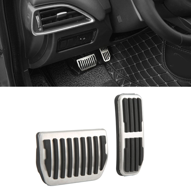 2pcs Car Accelerator Gas Brake Pedal Foot Rest Plate Cover
