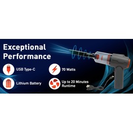 Pocket Vac PRO Vacuum, Rechargeable Handheld Vacuum / Blower with Charging Dock