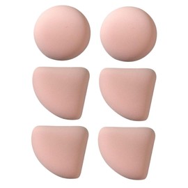 Vaguelly 6pcs Dual Use Fan Shaped Powder Puff Makeup Tools for Wet and Dry Application Soft and Gentle Cosmetic Sponge for Foundation Blending and Touch Ups