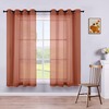 KOUFALL - Cortinas transparentes de lino sintético con ojales, 2