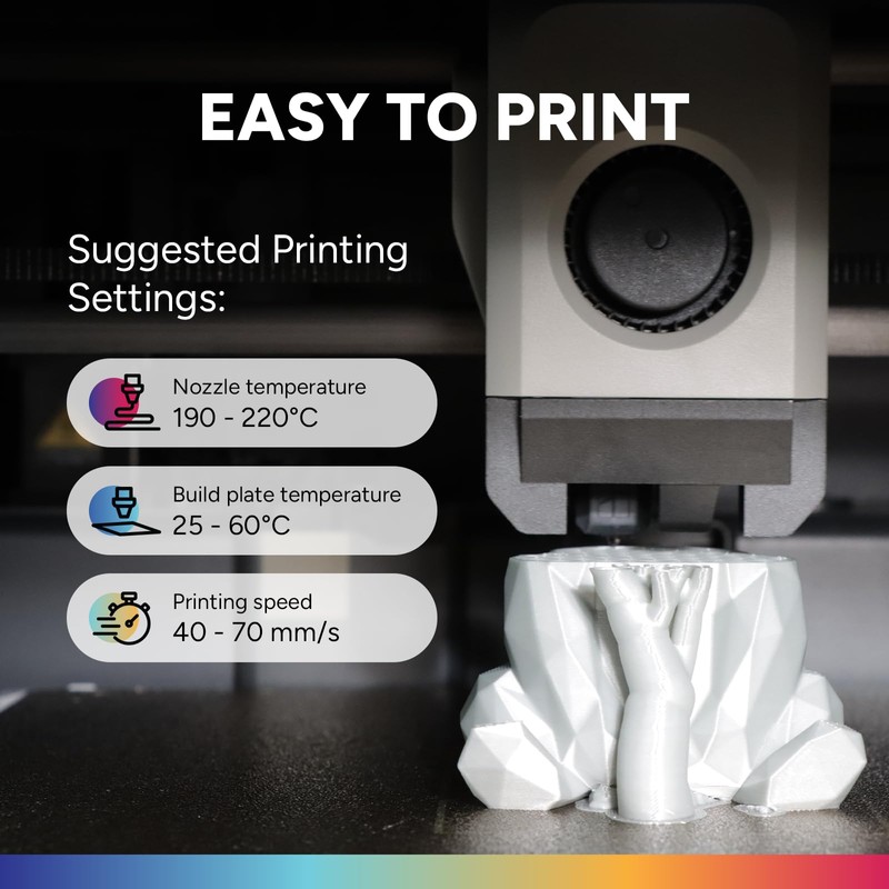 OVERTURE PLA Plus (PLA+) Filament 1.75mm, Stronger & More Durable,
