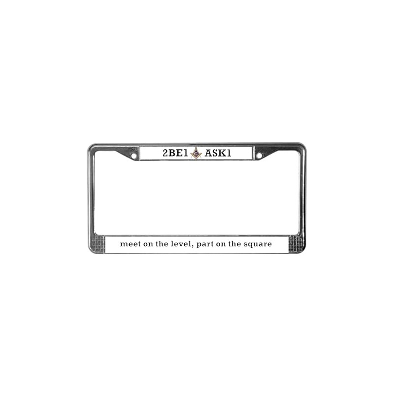 CafePress Freemason License Plate Frame Chrome License Plate Frame, License