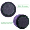 QIELIZI Round Leather Art Supply Organizer,Remote Control Holder,360 Degree Rotating,Multi-Functional