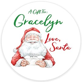 Santa Christmas Stickers Gift Tags, Christmas Labels, Happy Holidays Stickers, Envelope Seals, From Santa Christmas Packaging - Set of 24