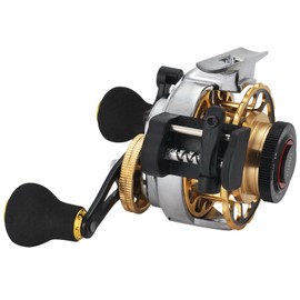 Xtahdge Automatic Wire Spread 10+1BB Fly Fishing Reel Aluminum Alloy Fishing Reel Left/Right Hand Craft Reel Ice Fishing Reel Auto Line Casting Fly Reel, Right Hand, Gold