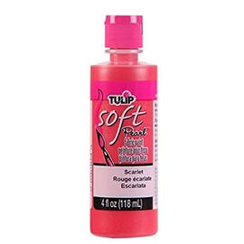 Tulip Soft Fabric Paint 4oz, Scarlet, Pearl Scarlett, One Size